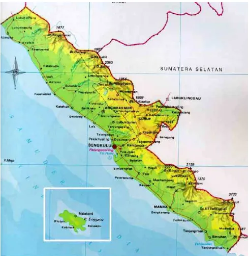 Gambar 1.  Peta Provinsi Bengkulu 