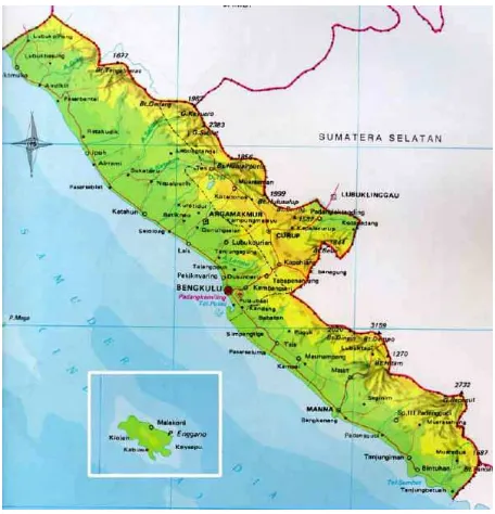 Gambar 1.  Peta Provinsi Bengkulu 