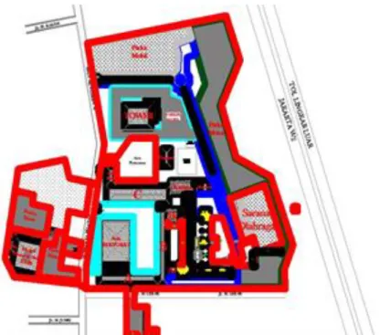 Gambar 2 Site Plan Lokasi Perpustakaan Kampus Meruya. (Sumber :  Biro MGS UMB ) . 