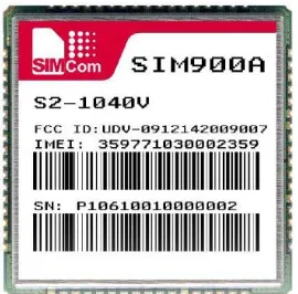Gambar 2.6. Modul GSM/GPRS (SIM900A) (Sumber: SIM900A Module Datasheet, 2009) 