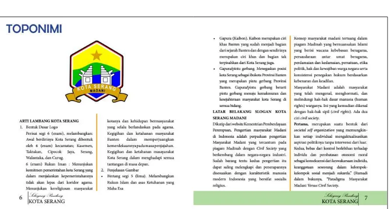 Gambar 4.6 layout toponimi Kota Serang 