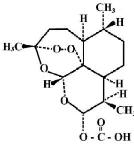 Gambar 1. Struktur kimia artemisinin 