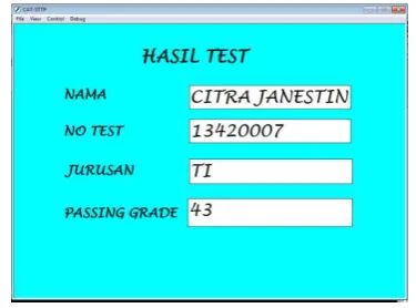 Gambar 9: Form Skor 