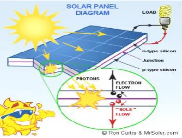 Gambar 2.6 Struktur Solar Cell Silikon P-N Junction 