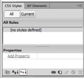 Gambar 2.8 Tampilan CSS Styles 
