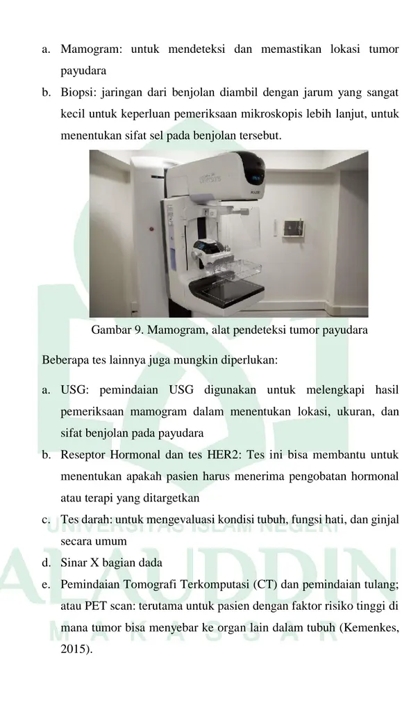 Gambar 9. Mamogram, alat pendeteksi tumor payudara 
