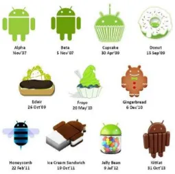 Gambar 2.2 Berbagai makanan yang menjadi inspirasi versi Android