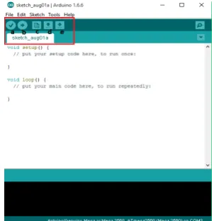 Gambar 2.5 Toolbar Pada Aplikasi Arduino 