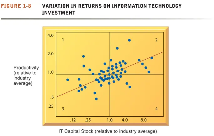 FIGURE 1-8VARIATION IN RETURNS ON INFORMATION TECHNOLOGY