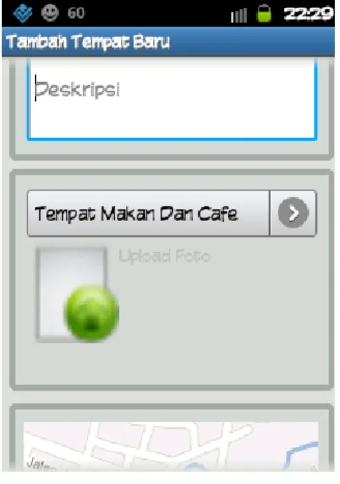 Gambar 4.9 Antarmuka  Menambah Tempat Baru Bagian 