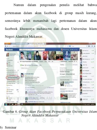 Gambar 6. Group Akun Facebook Perpustakaan Universitas Islam
