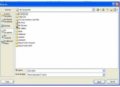 Gambar 7.0 Kotak dialog Save As