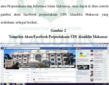 gambar akun facebook perpustakaan UIN Alauddin Makassar yang 