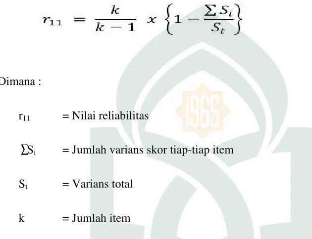 Tabel 4: Rangkuman Uji Realibitas