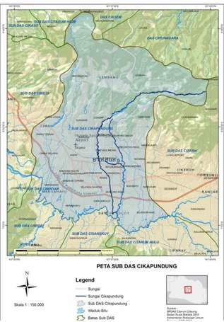 Gambar 2. Peta Sub DAS Cikapundung 