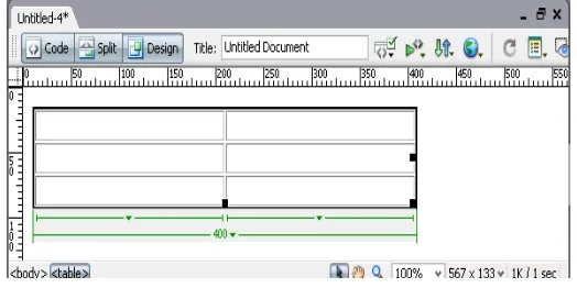Gambar 6.8. Melakukan blok pada tool bar tabel 