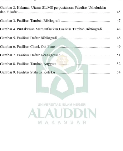 Gambar 1. Struktur Organisasi Fakultas Ushuluddin dan Filsafat UIN  ....  