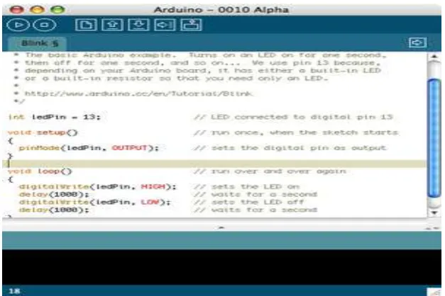 Gambar 2.4 Contoh Software Arduino 