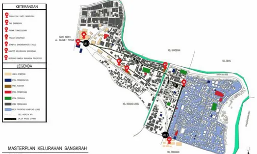 Gambar  1 Lokasi Perancangan Kampung Lukis Sangkrah  Sumber : analisis penulis (2020) 