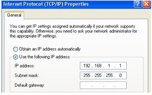 Gambar 17 : Dialog TCP/IP