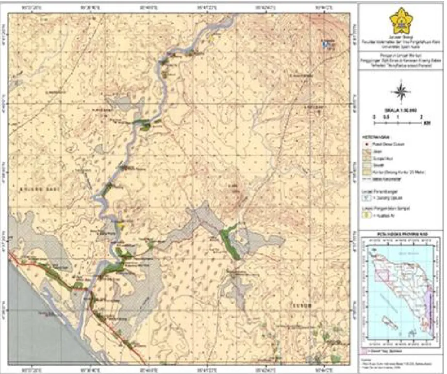 Gambar 1. Peta  Wilayah Lokasi Penelitian Proses pengambilan sampel  ikan  telah