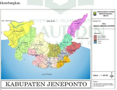 Gambar 1 : Peta Kabupaten Jeneponto 