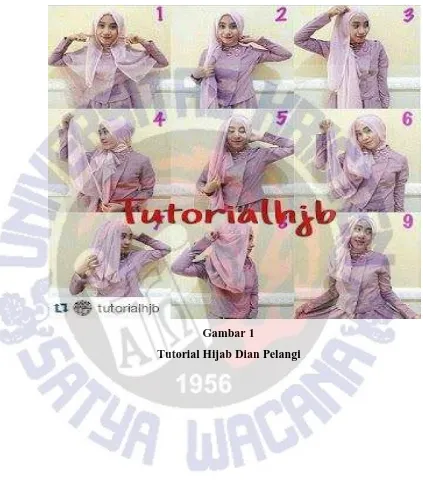 Gambar 1 Tutorial Hijab Dian Pelangi 