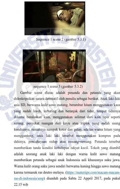 Gambar scene diatas adalah penanda dan petanda yang akan 