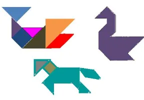 Gambar 9.4 ( Bentuk tangram : Binatang