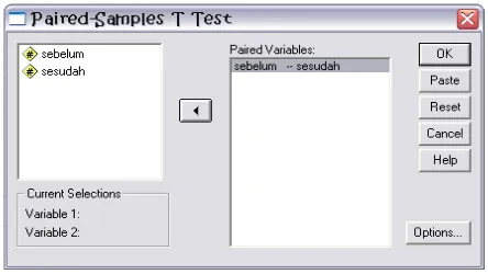 Gambar 4 Kotak Dialog Paired-Samples T Test 