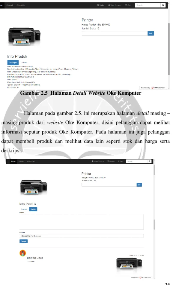 Gambar 2.5  Halaman Detail Website Oke Komputer 