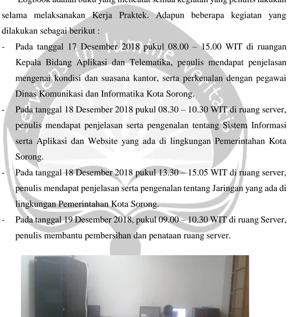 Gambar 2.1 Ruang Server Diskominfo Kota Sorong 