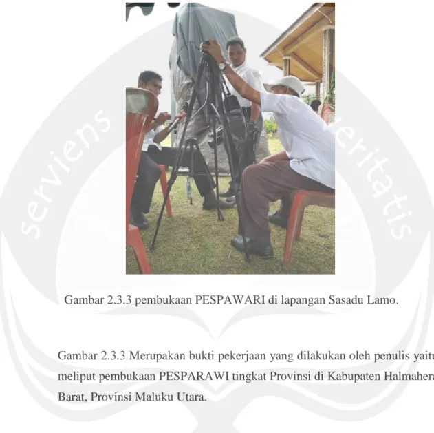 Gambar 2.3.3 pembukaan PESPAWARI di lapangan Sasadu Lamo. 