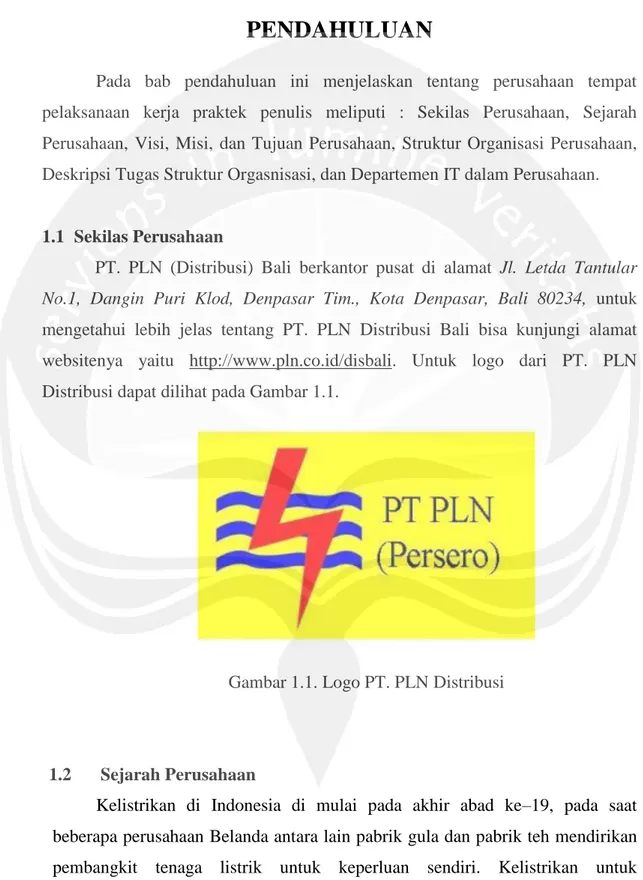 Gambar 1.1. Logo PT. PLN Distribusi 
