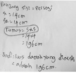 Gambar 9. Kutipan pekerjaan subjek T pada soal nomor 1 