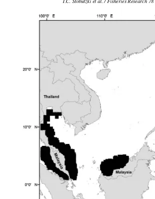 Fig. 1. The areas covered by the research surveys and biomass analyses in Malaysia, the Philippines and Thailand.