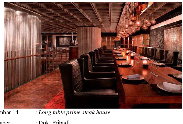 Gambar 14 : Long table prime steak house 