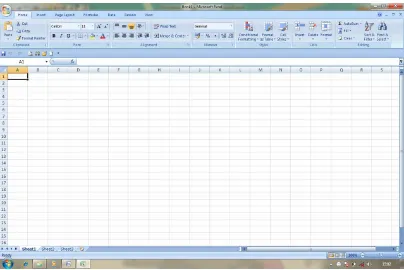 Gambar 5.1 Tampilan jendela microsoft Excel 
