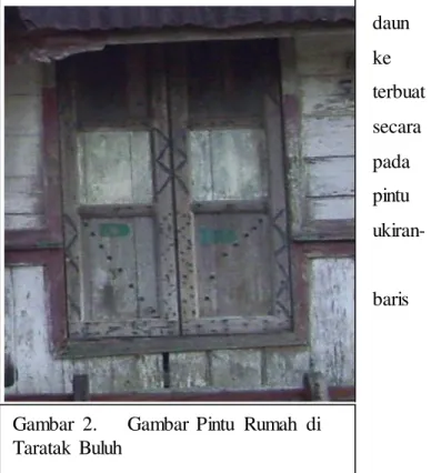 Gambar  2.      Gambar  Pintu  Rumah  di  Taratak  Buluh 