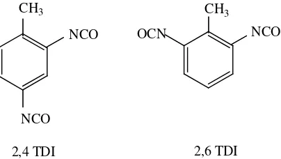 Gambar 2.5 Isomer Toluena Diisosianat menurut Kricheldorf (2005) 