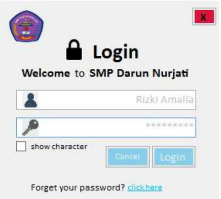 Gambar 9. Form Login 