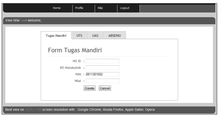 Gambar 8. Tampilan Menu Profil Dosen 