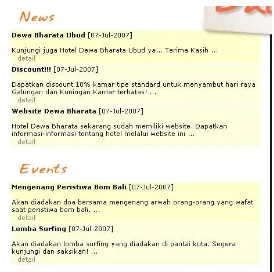 Gambar 4.6 Tampilan Halaman News & Events Klien 