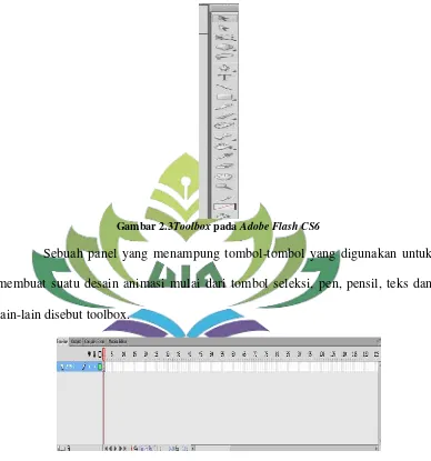 Gambar 2.3 Toolbox pada Adobe Flash CS6 