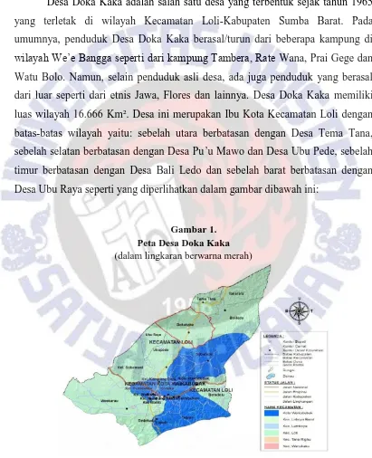 Gambar 1.  Peta Desa Doka Kaka 