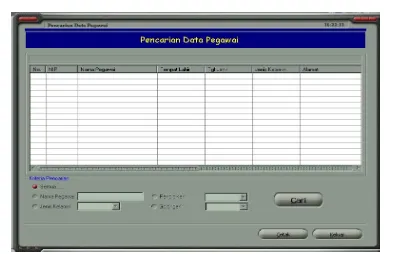 Gambar 15. Tampilan Form Pencarian 