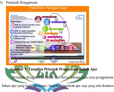 Gambar 9. Tampilan Petunjuk Penggunaan Bahan Ajar 