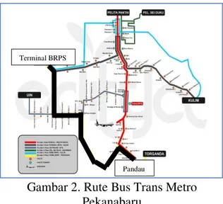 Gambar 2. Rute Bus Trans Metro  Pekanabaru 
