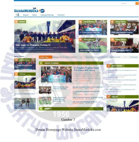 Gambar 3 Desain Homepage Website SuaraMerdeka.com 