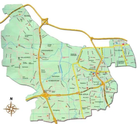 Gambar 4.1 Peta Wilayah Kota Administrasi Jakarta Barat 
